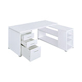 Coaster Yvette L-shape Office Desk White Model 800516
