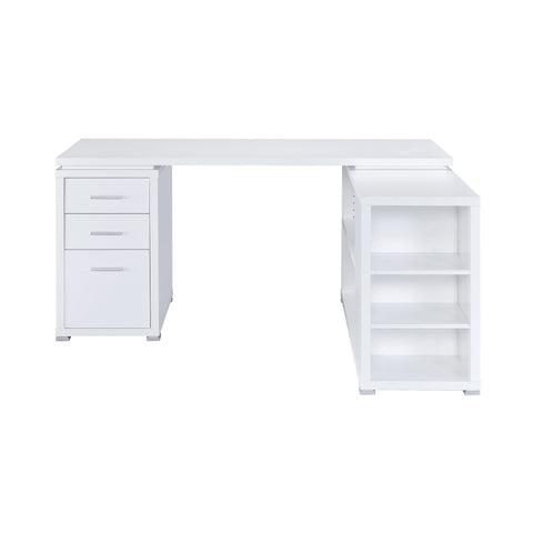 Coaster Yvette L-shape Office Desk White Model 800516
