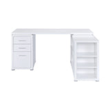 Coaster Yvette L-shape Office Desk White Model 800516