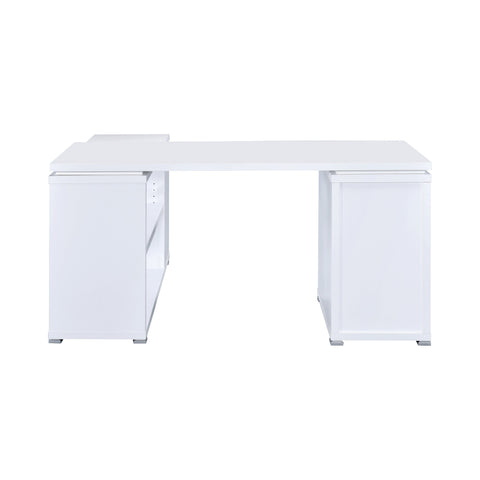 Coaster Yvette L-shape Office Desk White Model 800516
