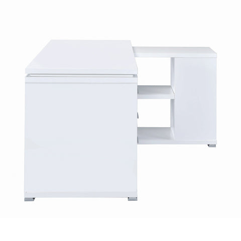 Coaster Yvette L-shape Office Desk White Model 800516
