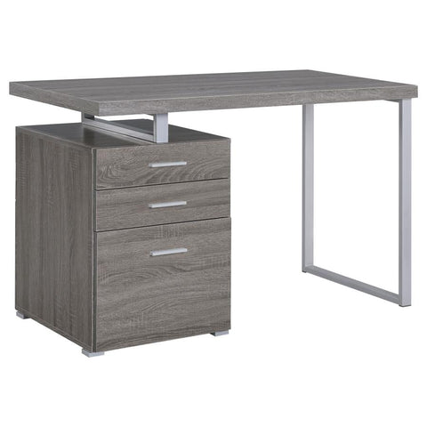 Coaster Brennan 3-drawer Office Desk Weathered Grey Model 800520