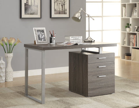 Coaster Brennan 3-drawer Office Desk Weathered Grey Model 800520