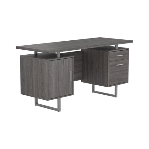 Coaster Lawtey Floating Top Office Desk Weathered Grey Model 800521