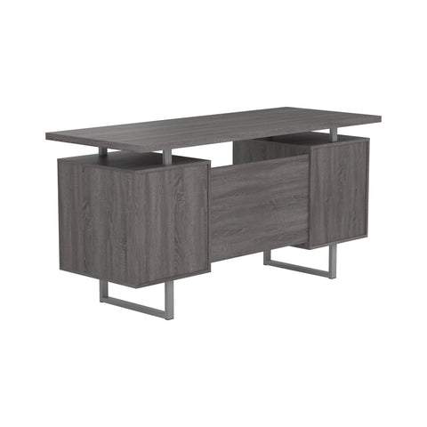 Coaster Lawtey Floating Top Office Desk Weathered Grey Model 800521