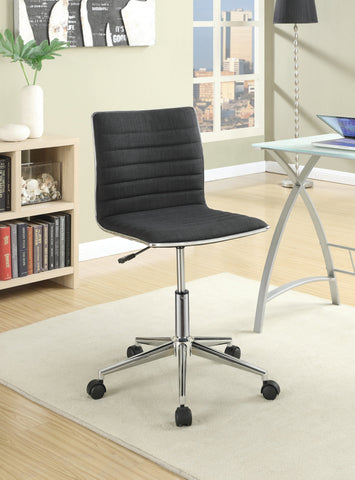 Coaster Chryses Adjustable Height Office Chair Black and Chrome Model 800725