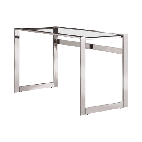 Coaster Hartford Glass Top Writing Desk Chrome Model 800746
