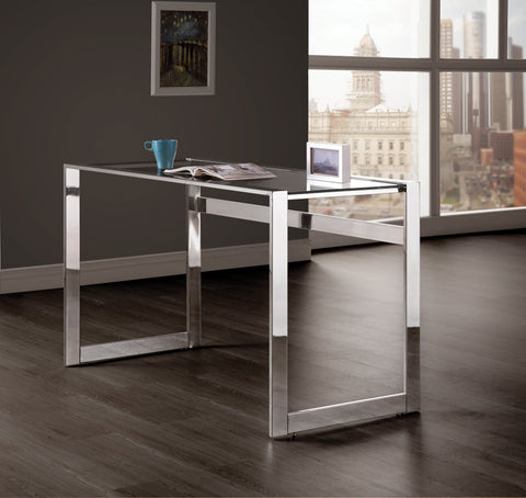 Coaster Hartford Glass Top Writing Desk Chrome Model 800746