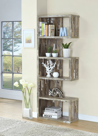 Coaster Joey 5-tier Bookcase Salvaged Cabin Model 800847