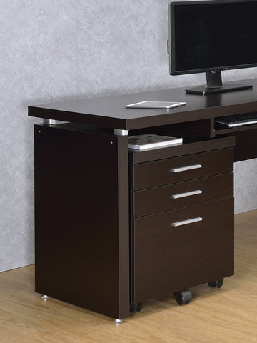 Coaster Skylar 3-drawer Mobile File Cabinet Cappuccino Model 800894