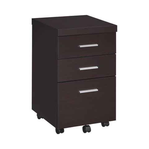 Coaster Skeena 3-drawer Mobile Storage Cabinet Cappuccino Model 800903
