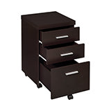 Coaster Skeena 3-drawer Mobile Storage Cabinet Cappuccino Model 800903