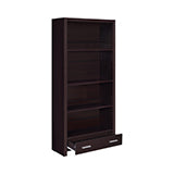 Coaster Skylar 5-shelf Bookcase with Storage Drawer Cappuccino Model 800905