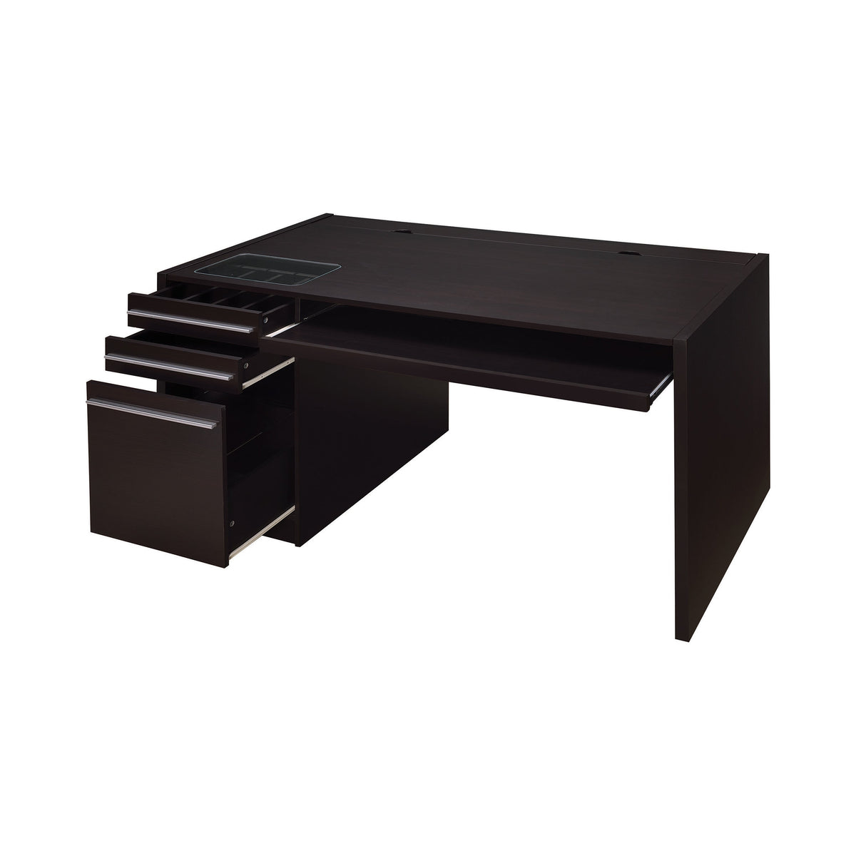 Coaster Halston 3-drawer Connect-it Office Desk Cappuccino Model 800982