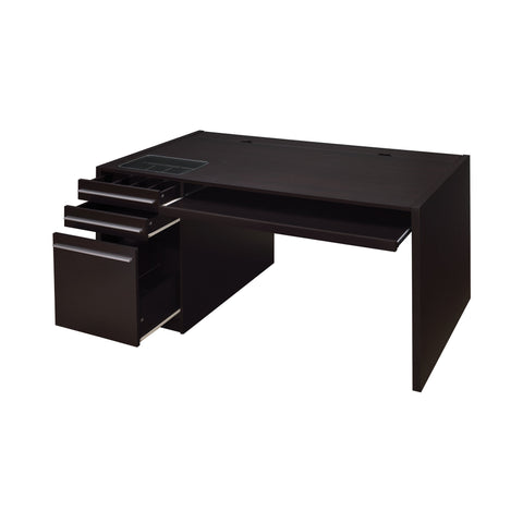 Coaster Halston 3-drawer Connect-it Office Desk Cappuccino Model 800982