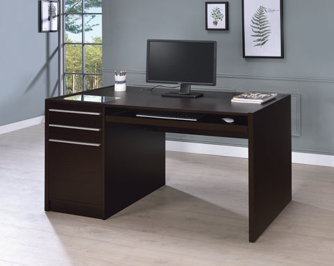 Coaster Halston 3-drawer Connect-it Office Desk Cappuccino Model 800982