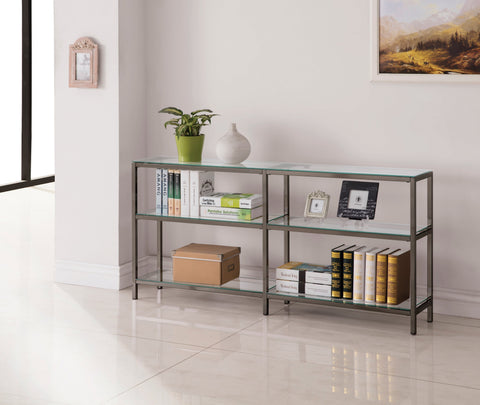 Coaster Kate 2-tier Bookcase Black Nickel Model 801018