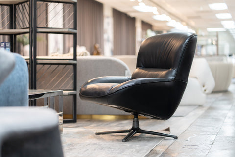 Modrest Theo Modern Black Leather Accent Chair Model VGKK-KFA1099-BLK-CH