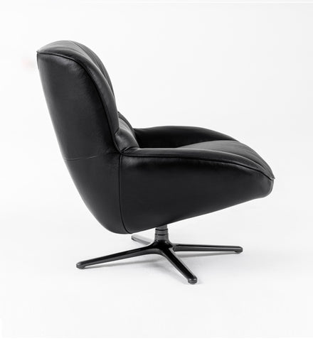 Modrest Theo Modern Black Leather Accent Chair Model VGKK-KFA1099-BLK-CH