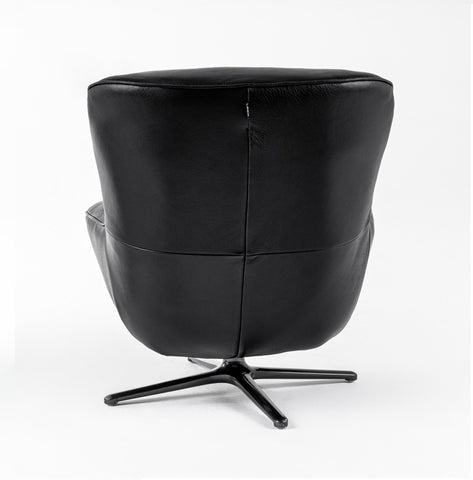 Modrest Theo Modern Black Leather Accent Chair Model VGKK-KFA1099-BLK-CH