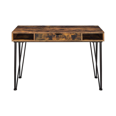 Coaster Olvera 1-drawer Writing Desk Antique Nutmeg and Dark Bronze Model 801038