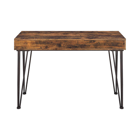 Coaster Olvera 1-drawer Writing Desk Antique Nutmeg and Dark Bronze Model 801038