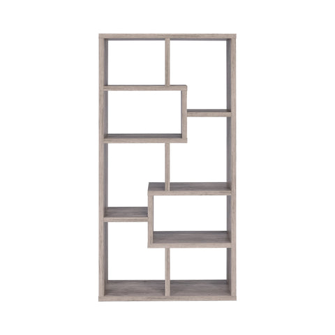 Coaster Theo 10-shelf Bookcase Grey Driftwood Model 801137