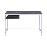 Coaster Kravitz Rectangular Writing Desk Weathered Grey and Chrome Model 801271