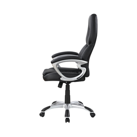 Coaster Bruce Adjustable Height Office Chair Black and Silver Model 801296