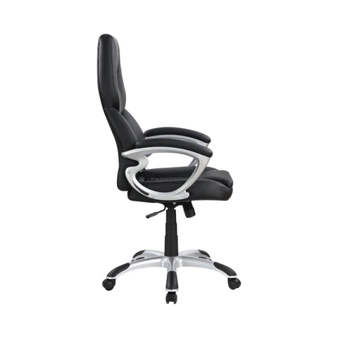 Coaster Bruce Adjustable Height Office Chair Black and Silver Model 801296