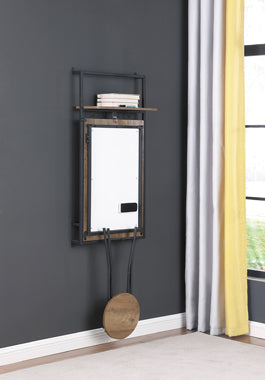 Coaster Riley Foldable Wall Desk with Stool Rustic Oak and Sandy Black Model 801402