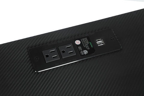 Coaster Jessie Writing Desk with USB Ports Black and Gunmetal Model 801404