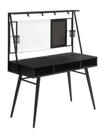 Coaster Jessie Writing Desk with USB Ports Black and Gunmetal Model 801404