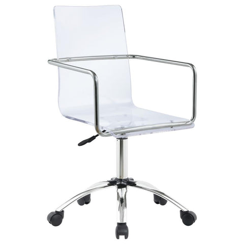 Coaster Amaturo Office Chair with Casters Clear and Chrome Model 801436