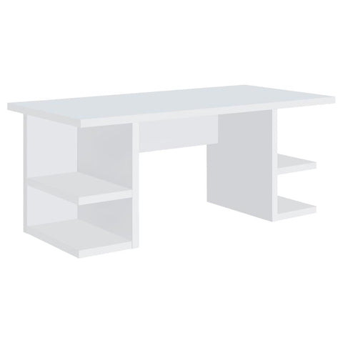 Coaster Alice Writing Desk White with Open Shelves Model 801455