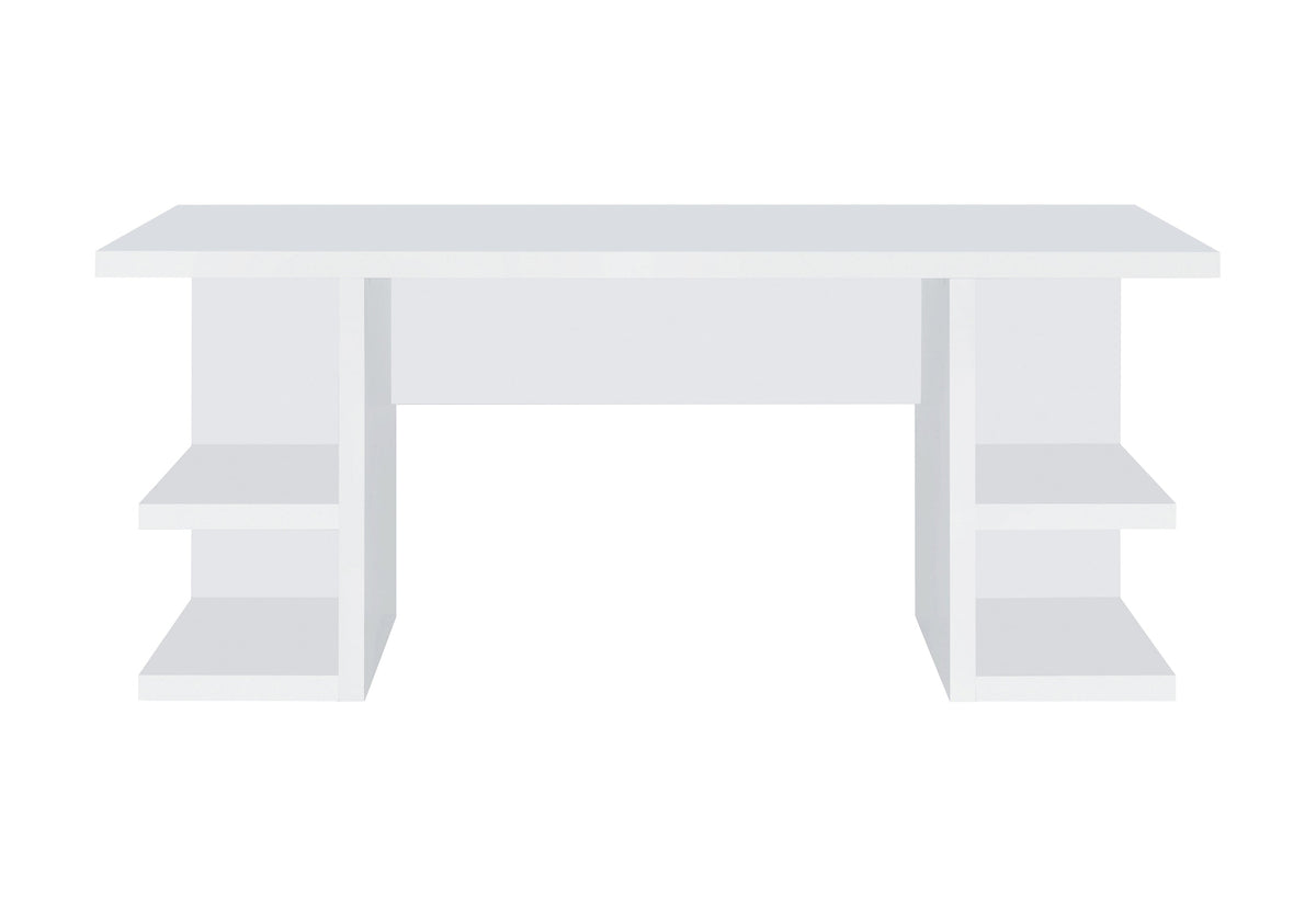 Coaster Alice Writing Desk White with Open Shelves Model 801455