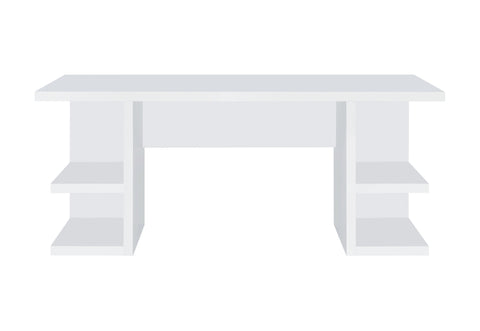 Coaster Alice Writing Desk White with Open Shelves Model 801455