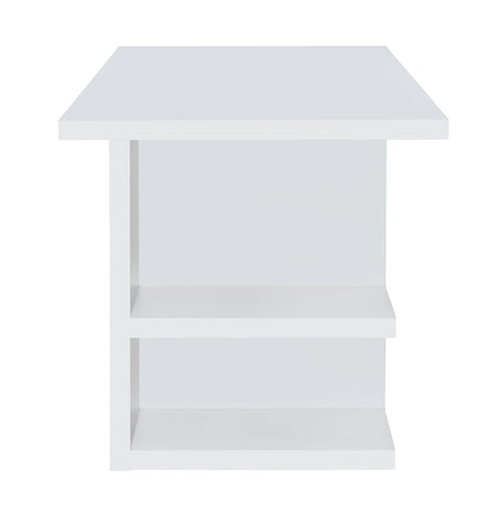 Coaster Alice Writing Desk White with Open Shelves Model 801455