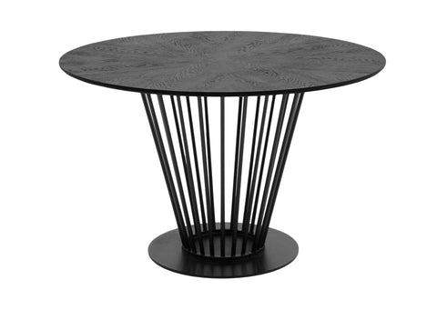 Modrest Conroy Modern Black Round Dining Table Model VGFH-0259917-BB-BLK-DT