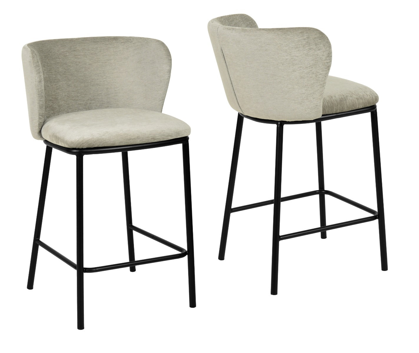 Modrest Bessie Modern Grey Counter Stool Set Of 2 Model VGFH-0179133-G