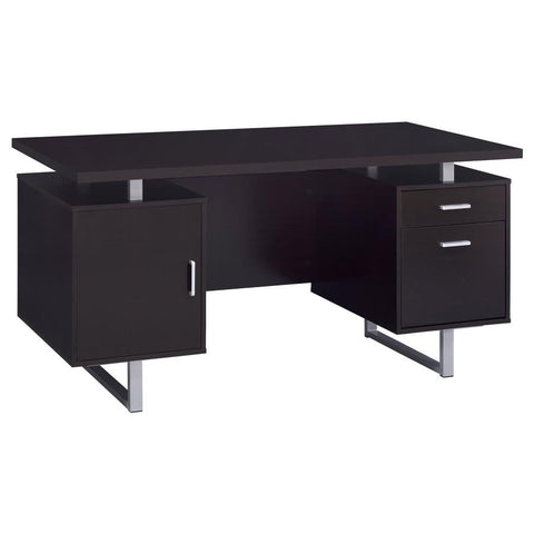 Coaster Lawtey Rectangular Storage Office Desk Cappuccino Model 801521