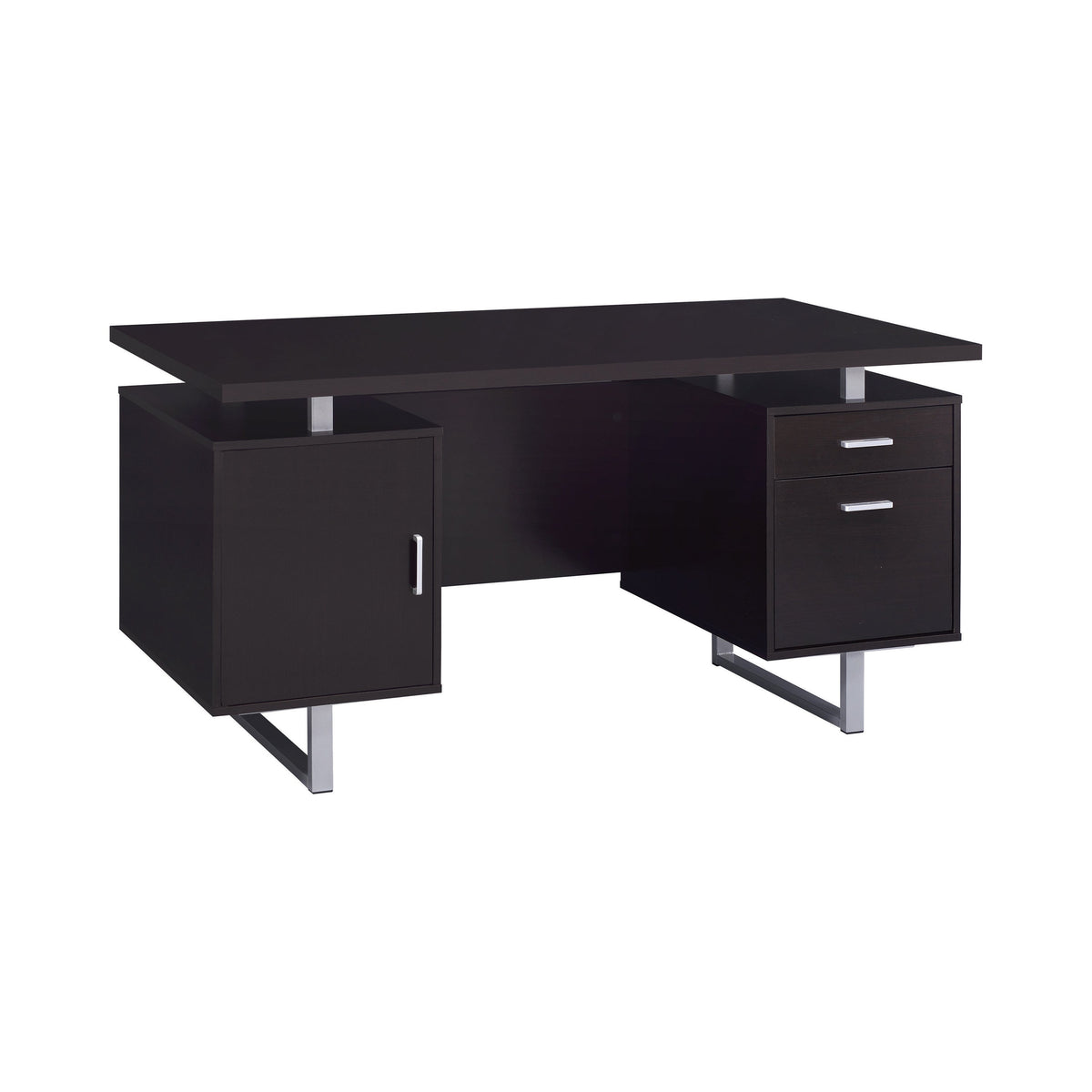 Coaster Lawtey Rectangular Storage Office Desk Cappuccino Model 801521