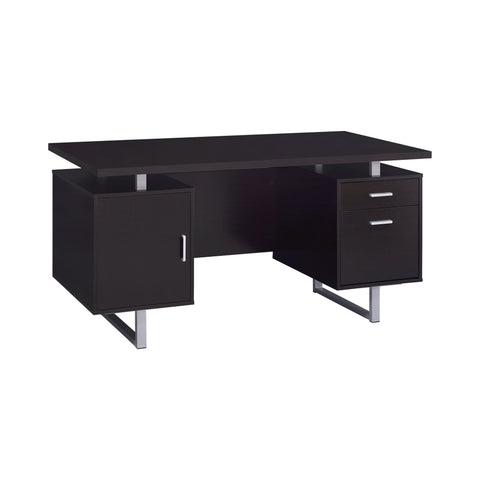 Coaster Lawtey Rectangular Storage Office Desk Cappuccino Model 801521