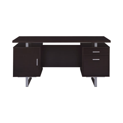 Coaster Lawtey Rectangular Storage Office Desk Cappuccino Model 801521