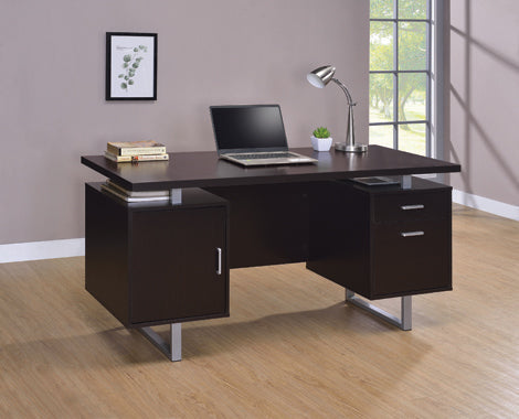 Coaster Lawtey Rectangular Storage Office Desk Cappuccino Model 801521
