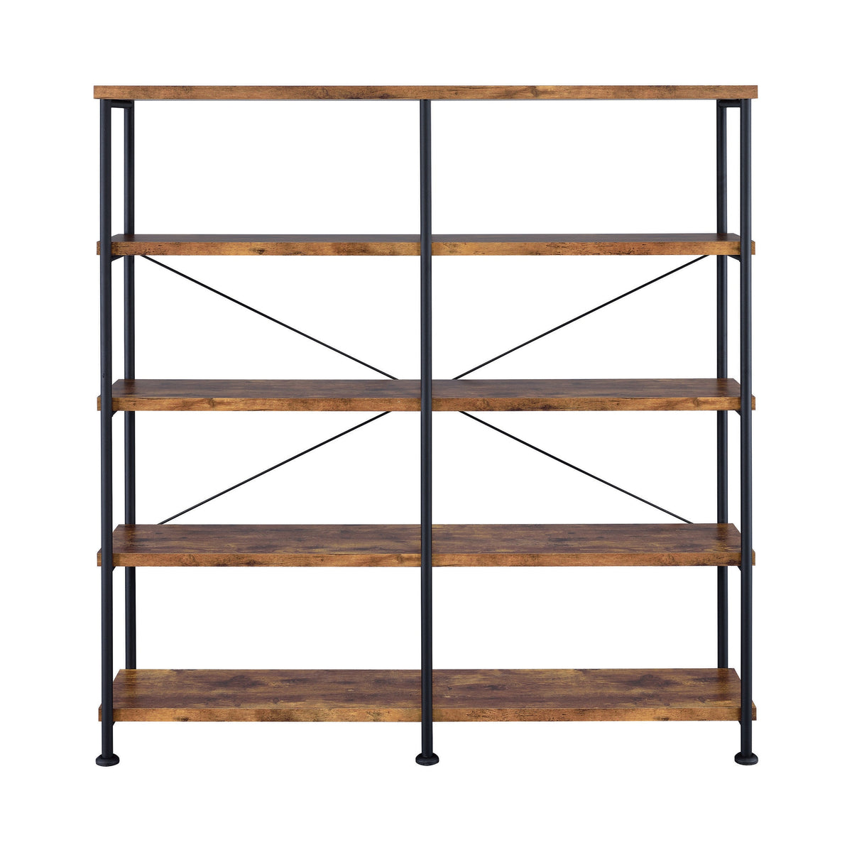Coaster Analiese 4-shelf Open Bookcase Antique Nutmeg Model 801543