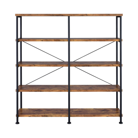Coaster Analiese 4-shelf Open Bookcase Antique Nutmeg Model 801543