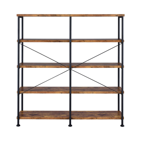 Coaster Analiese 4-shelf Open Bookcase Antique Nutmeg Model 801543