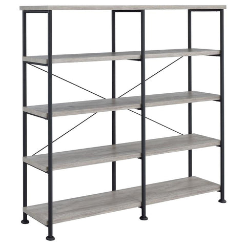 Coaster Analiese 4-shelf Open Bookcase Grey Driftwood Model 801544
