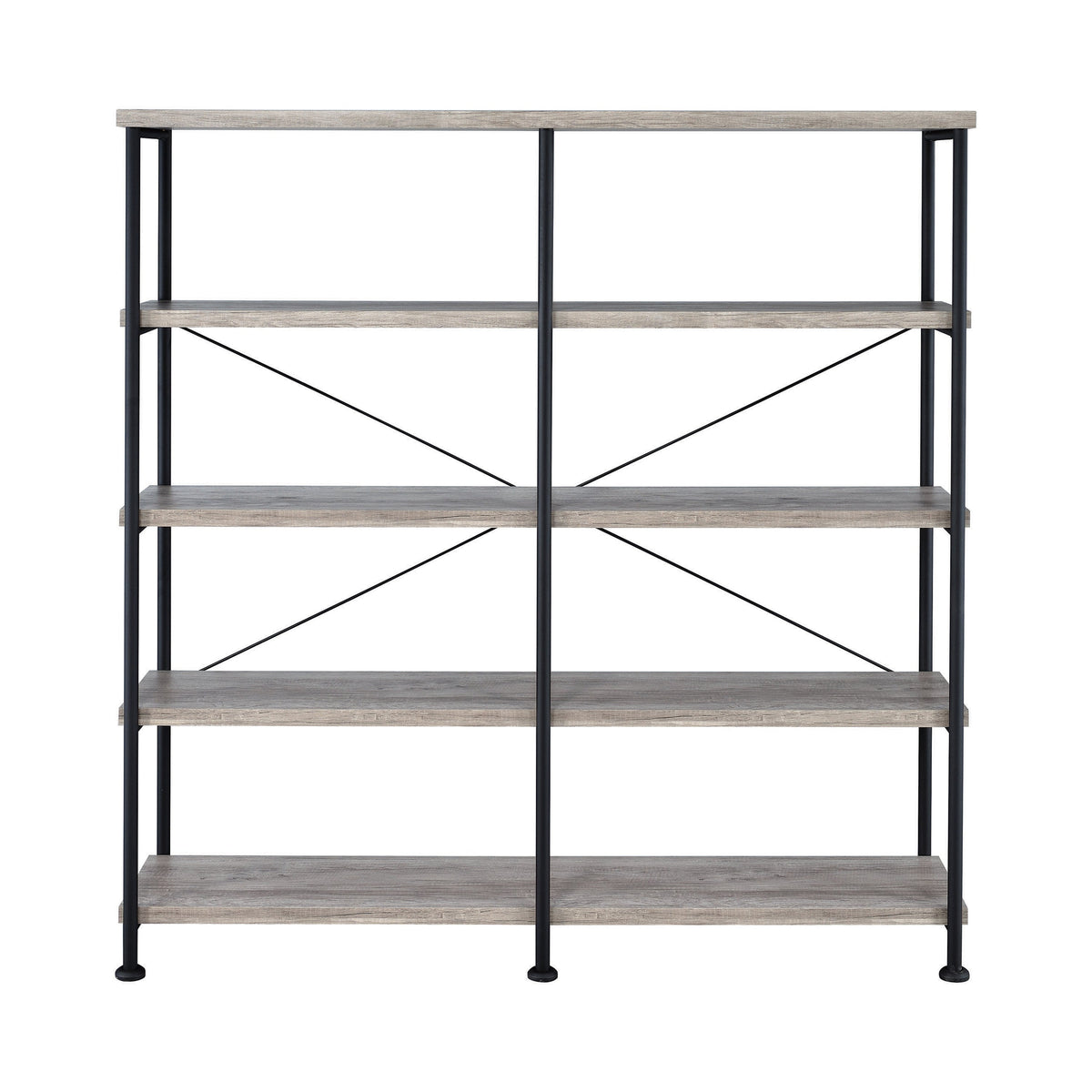 Coaster Analiese 4-shelf Open Bookcase Grey Driftwood Model 801544